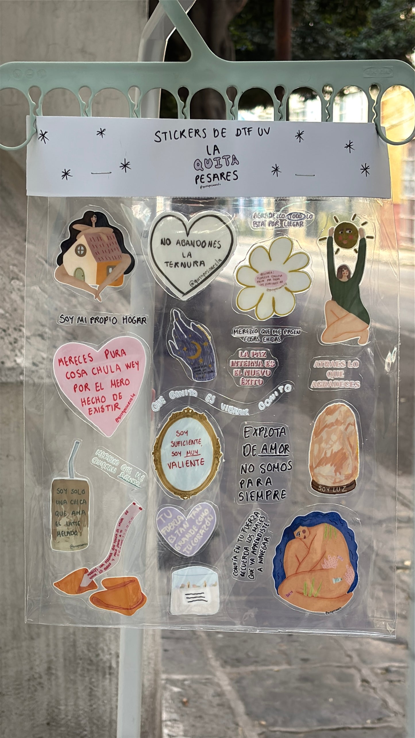 Stickers dtf UV amor propio