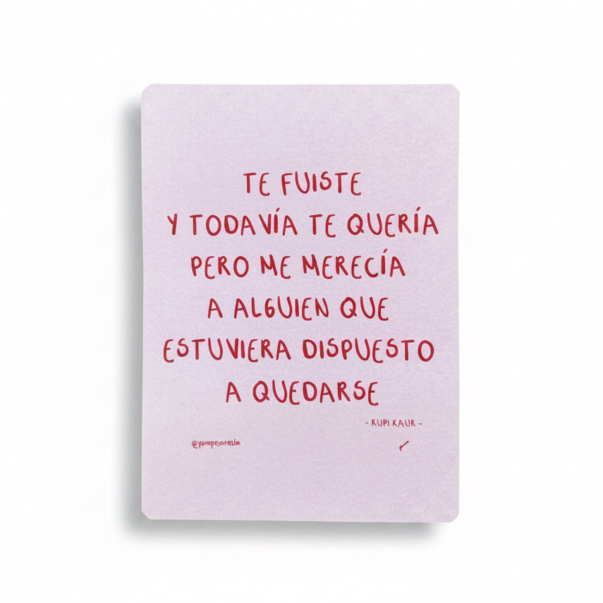 Postal te fuiste