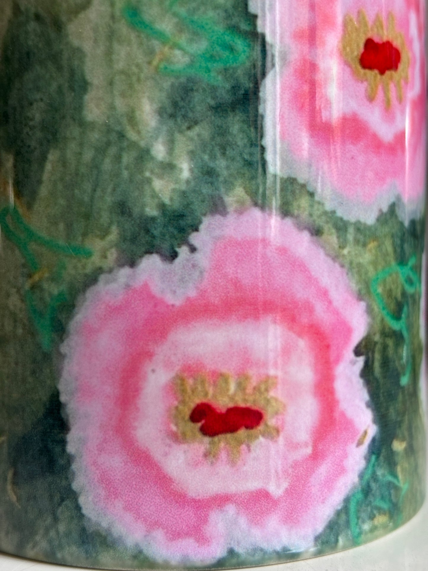 Taza flores acuarela