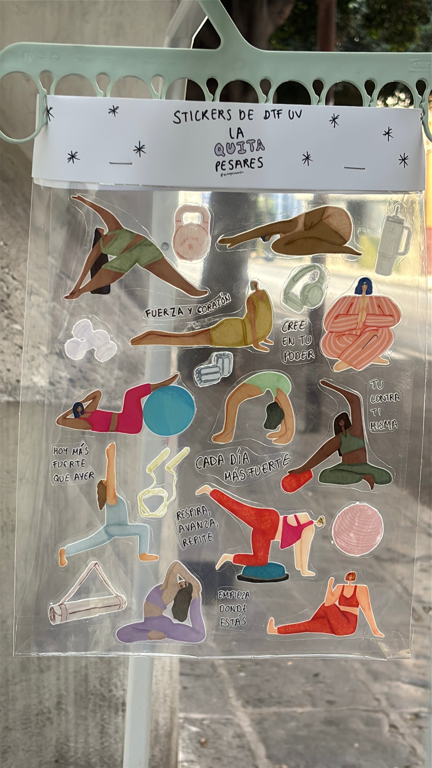 Stickers dtf UV ejercicio