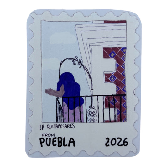Sticker timbre postal balcón