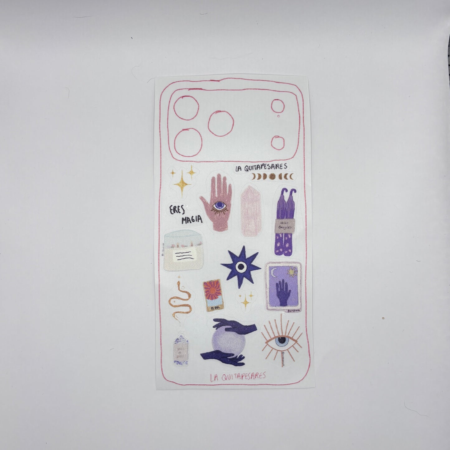 Plantilla de stickers pal celular mágicos