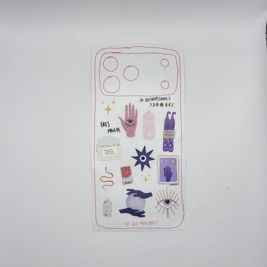 Plantilla de stickers pal celular mágicos