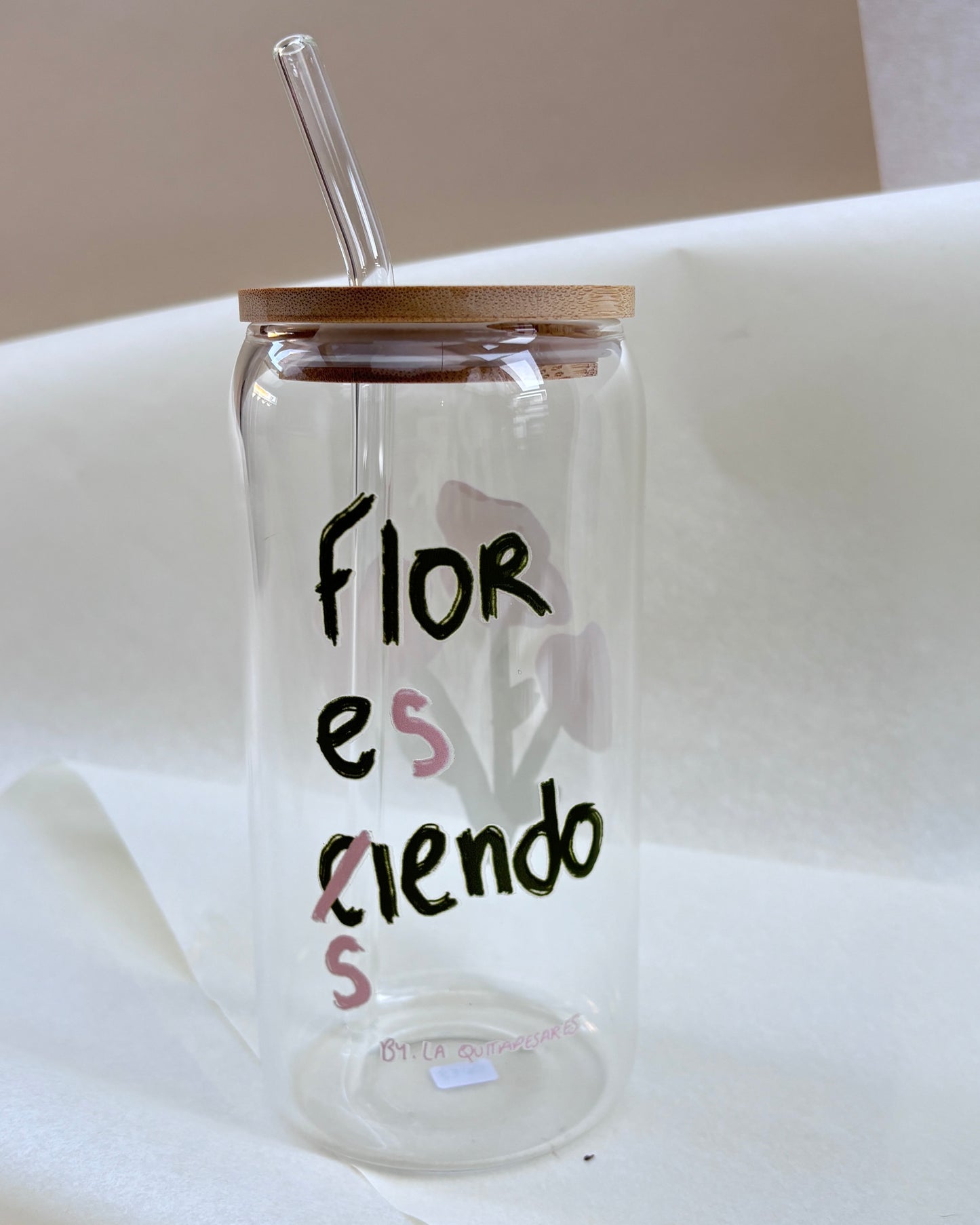 Vaso de cristal 3 flores