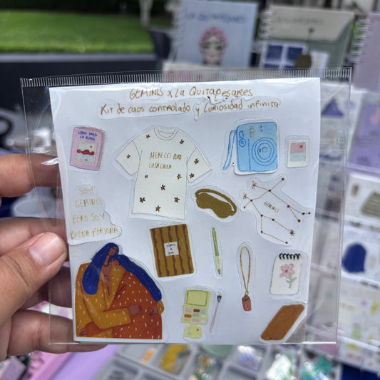 Plantilla de stickers Géminis