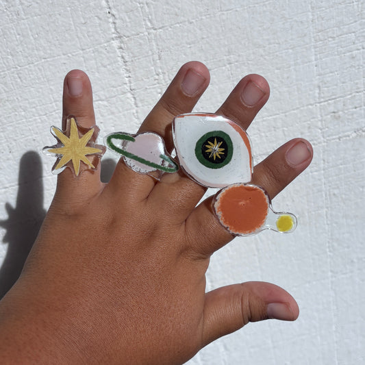 Colección anillos espacio sideral