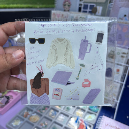 Plantilla de stickers Capricornio