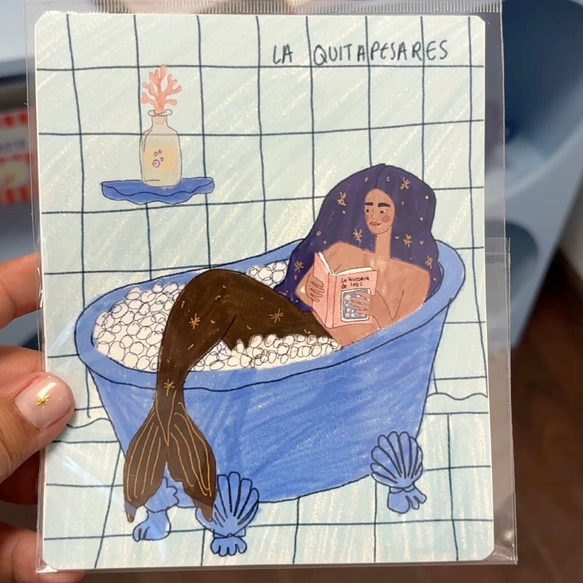 Print sirena cotidiana bañera
