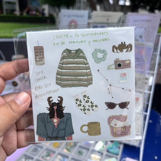 Plantilla de stickers cancer