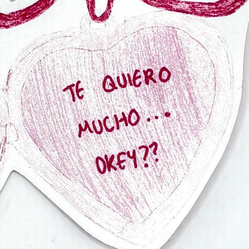 Sticker relicario te quiero okey?