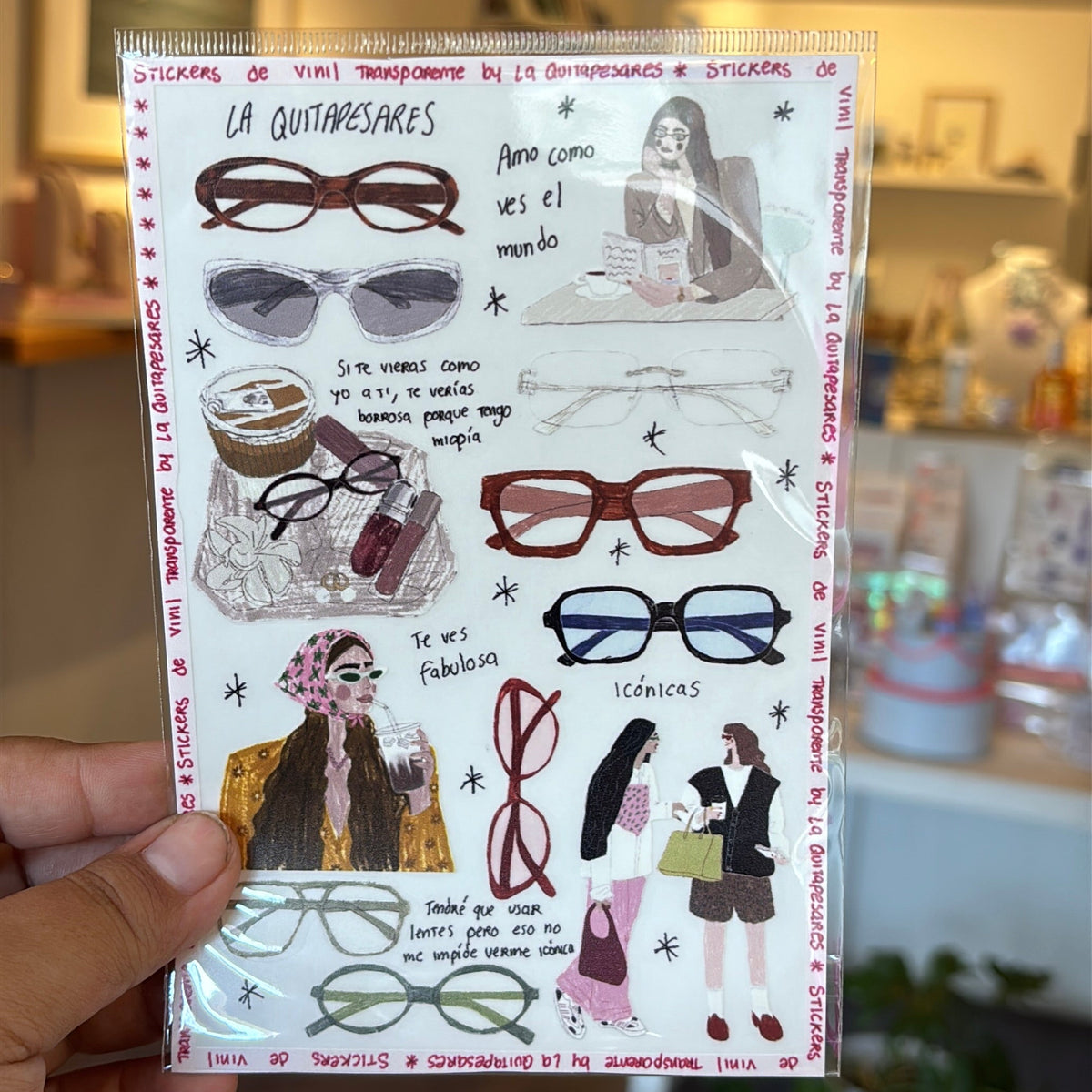 Plantilla de stickers lentes