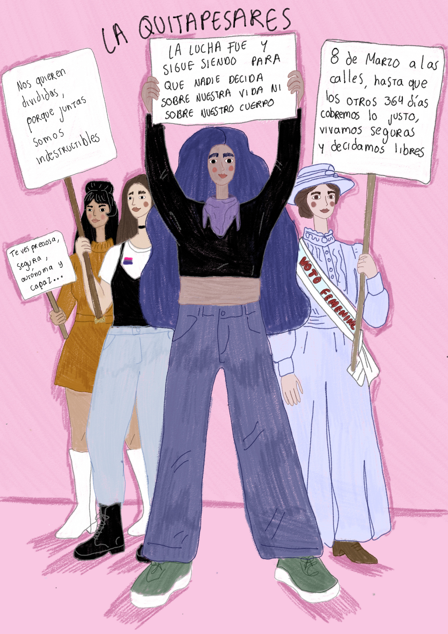 Cartel a color para el 8m