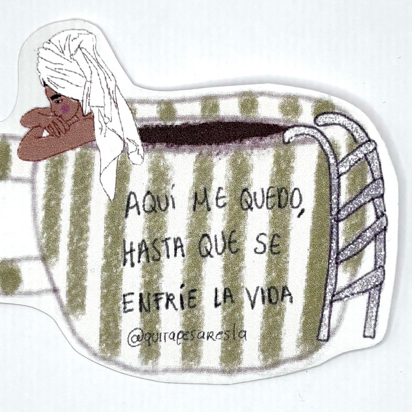 Sticker chica en taza