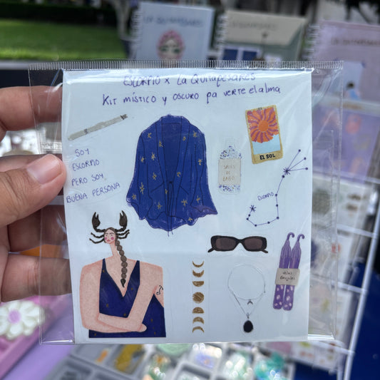 Plantilla de stickers Escorpio
