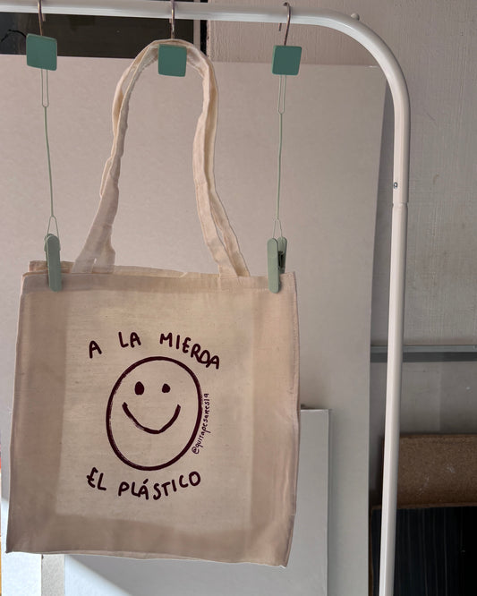 Tote bag a la mierda el plástico