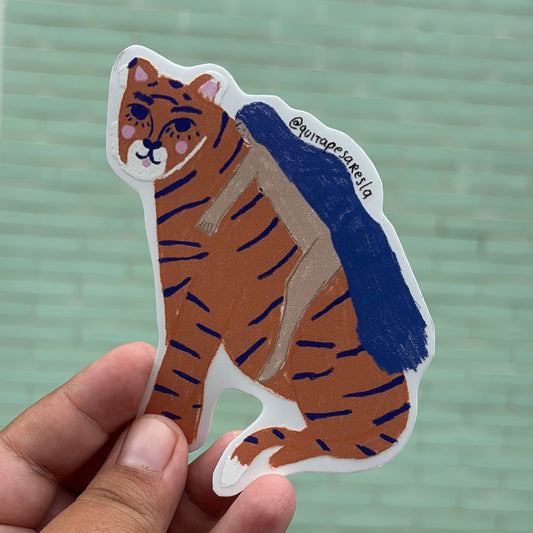 Sticker chica tigre