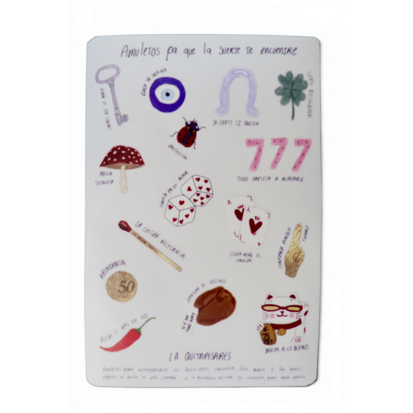 Plantilla de stickers buena suerte