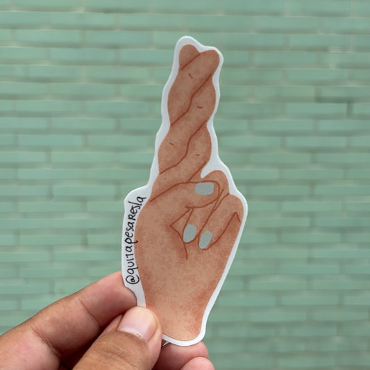 Sticker dedos súper cruzados