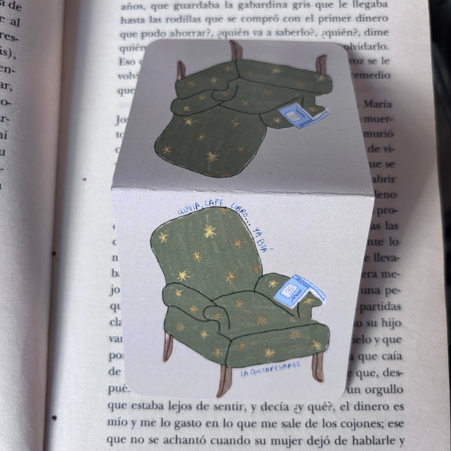 Separador de libros sillón