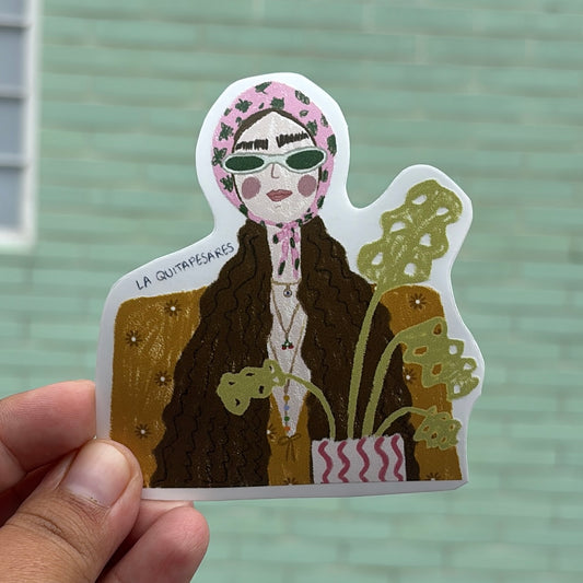 Sticker chica planta