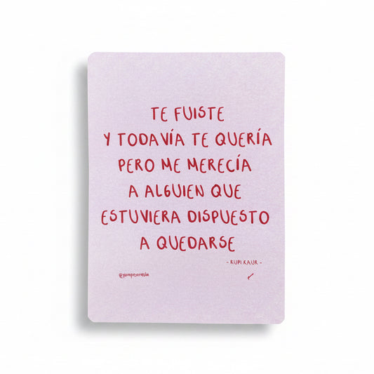 Postal te fuiste