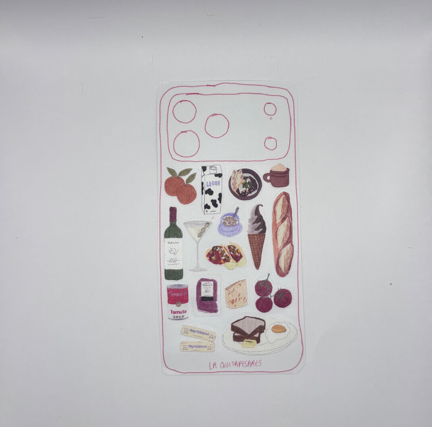 Plantilla de stickers pa’l celular comida
