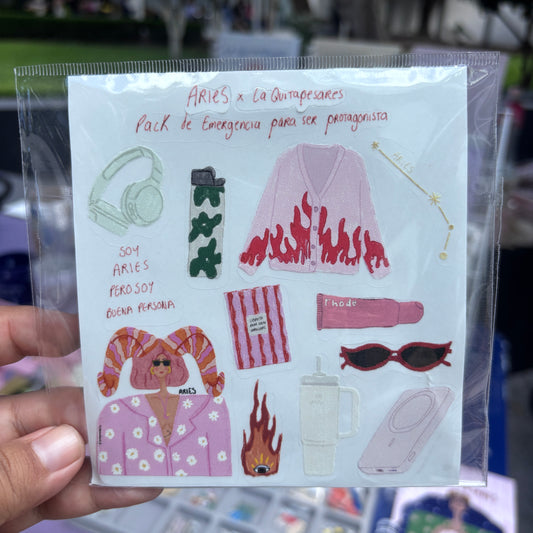 Plantilla de stickers Aries