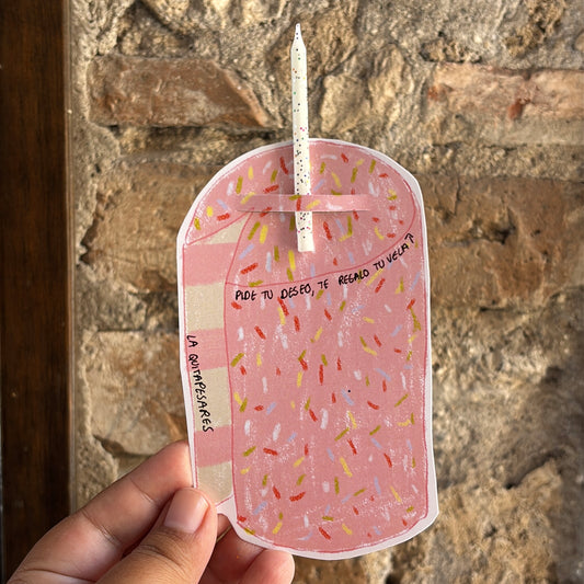 Postal pastel rosa