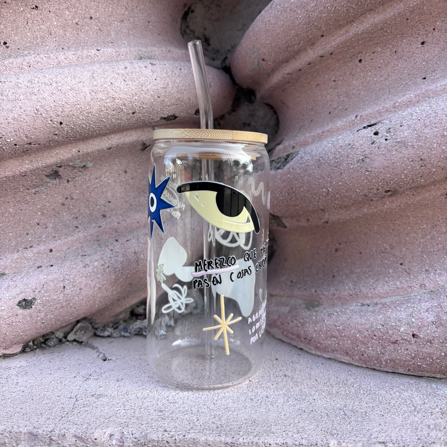 Vaso de cristal buena fortuna