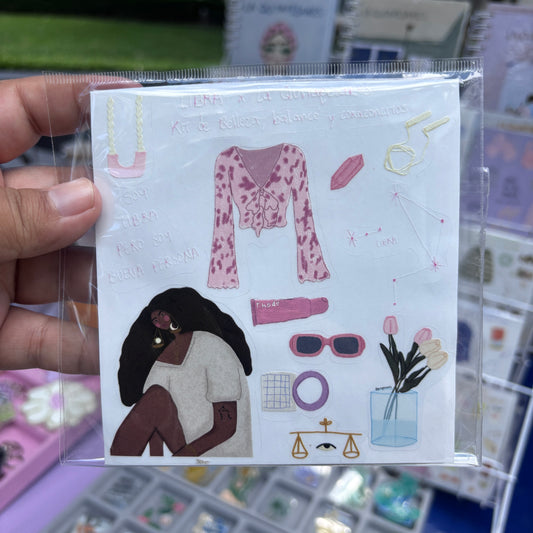Plantilla de stickers libra