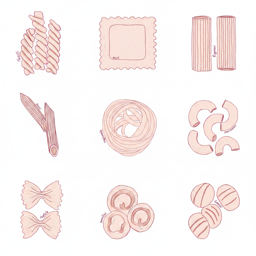 Paquete de stickers pastas