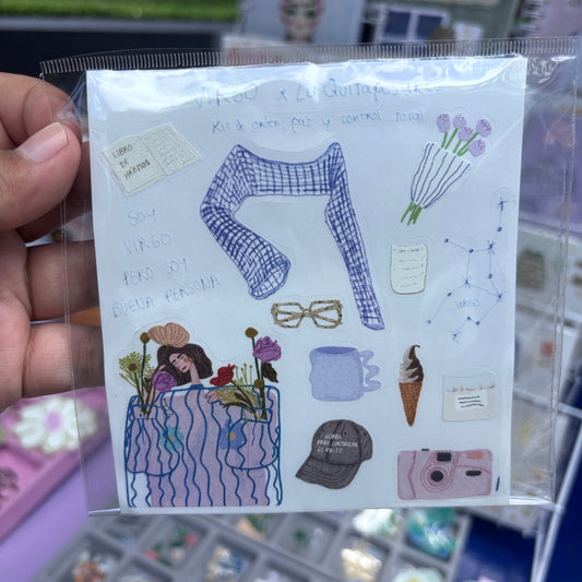 Plantilla de stickers virgo