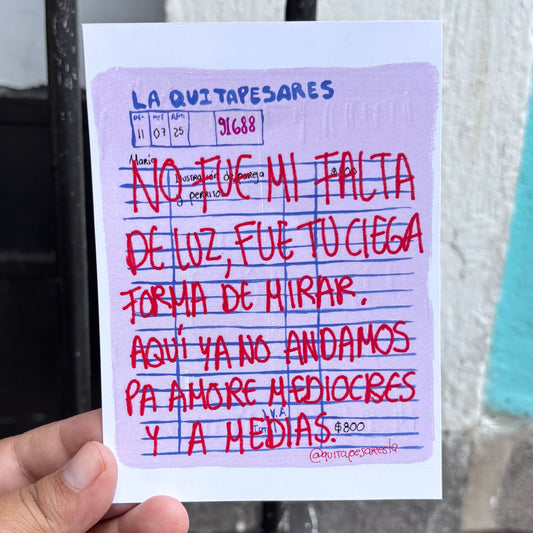 Postal no fue mi falta