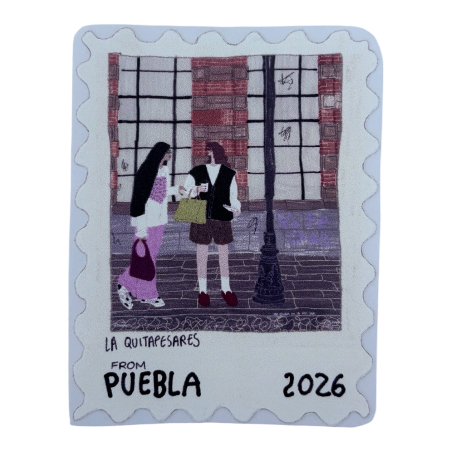 Sticker timbre postal Puebla