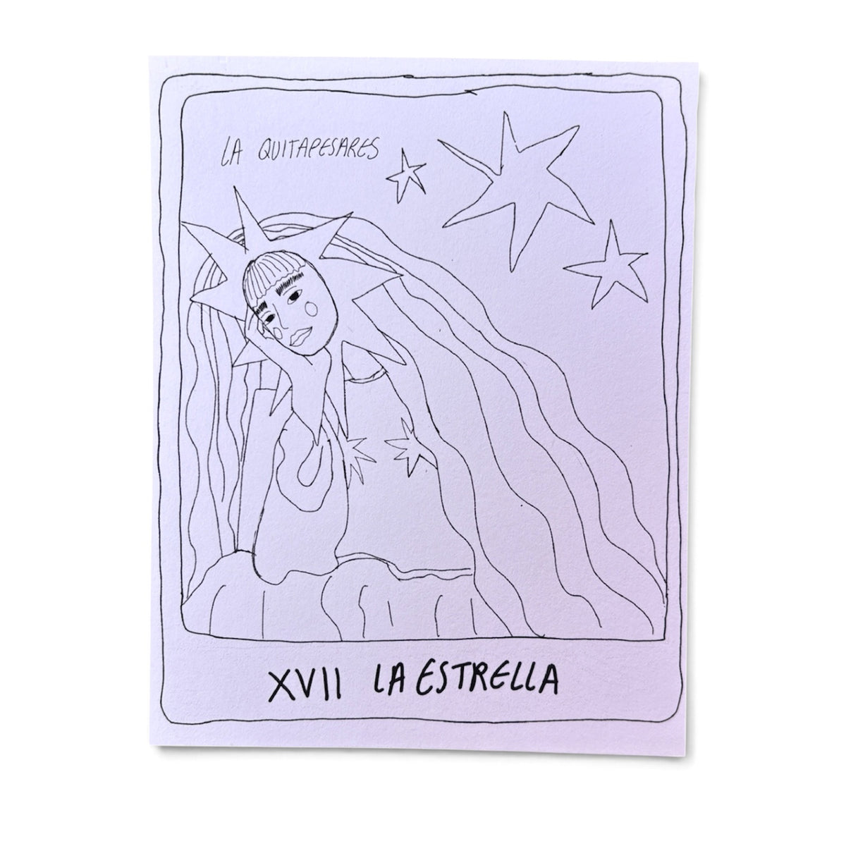 Postal para colorear la estrella